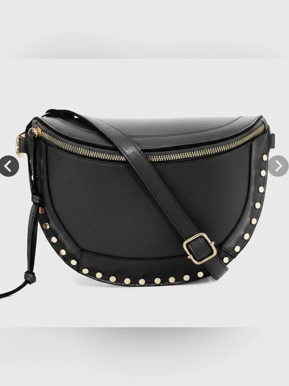 Black Studded Crossbody Bag - Dear Nikola